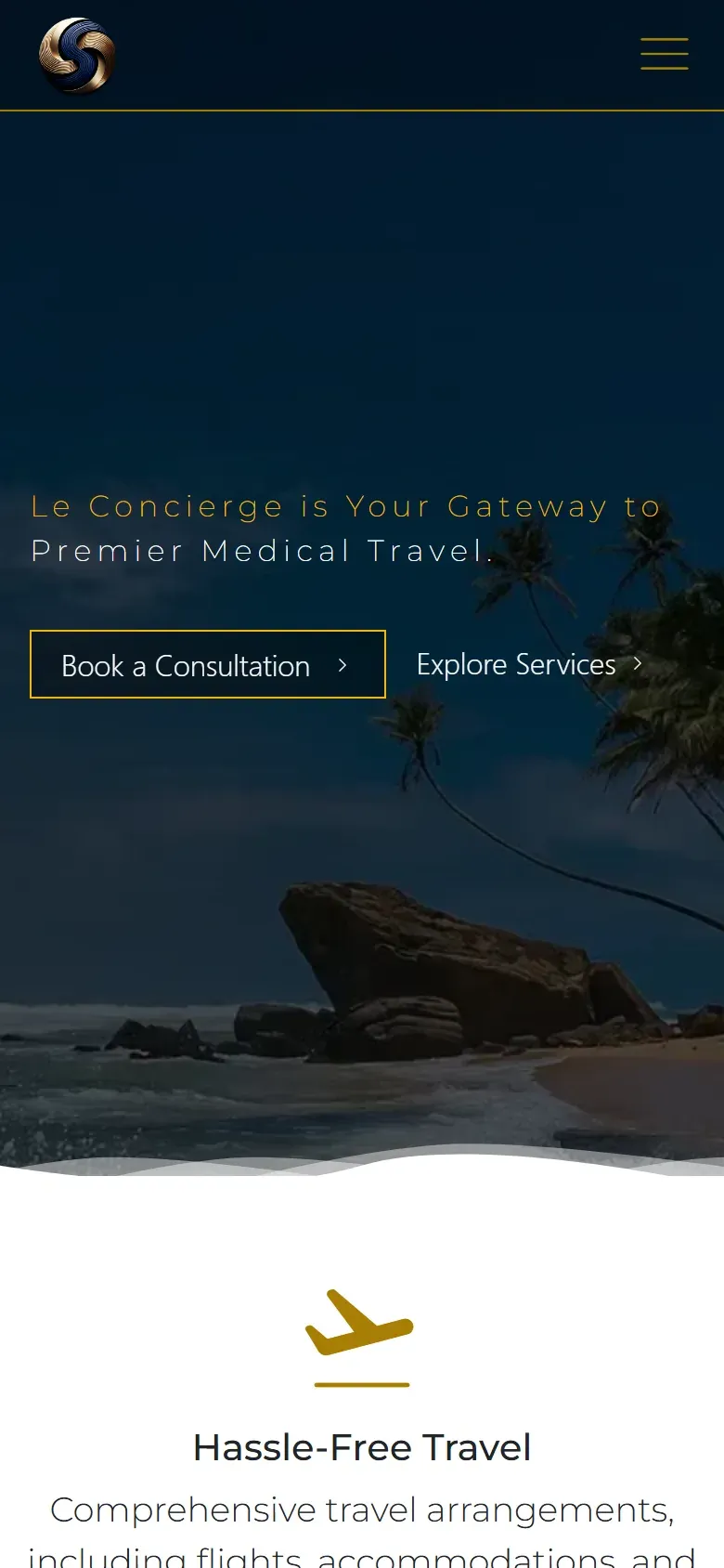 Le Concierge Medical on a phone