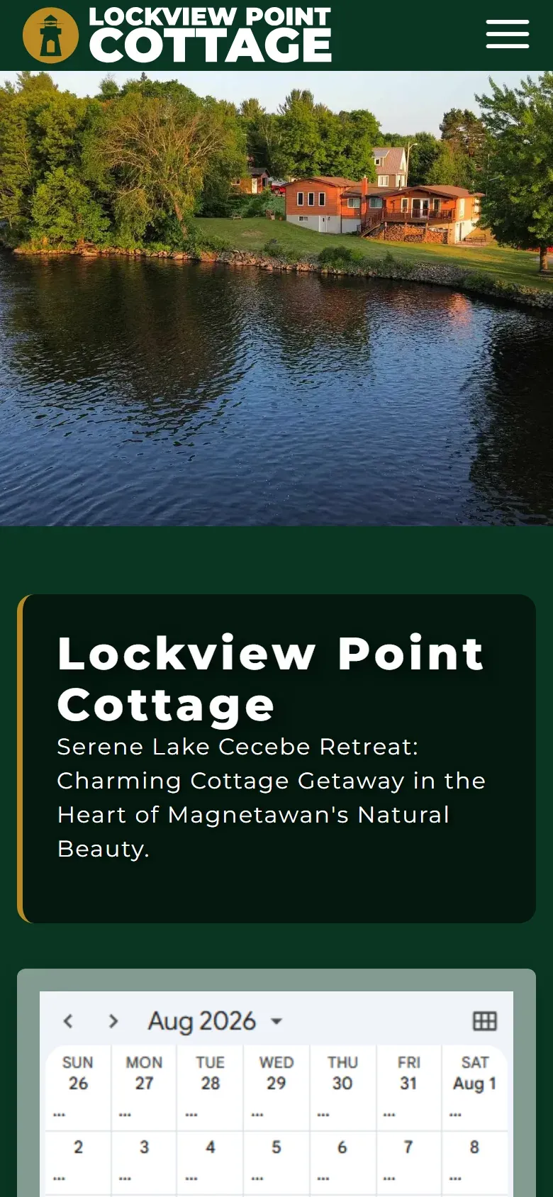 Lockview Point Cottage on a phone