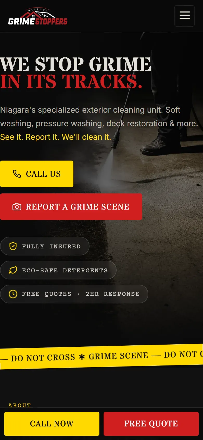 Niagara Grime Stoppers on a phone